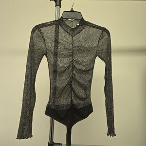 Sheer shimmer bodysuit